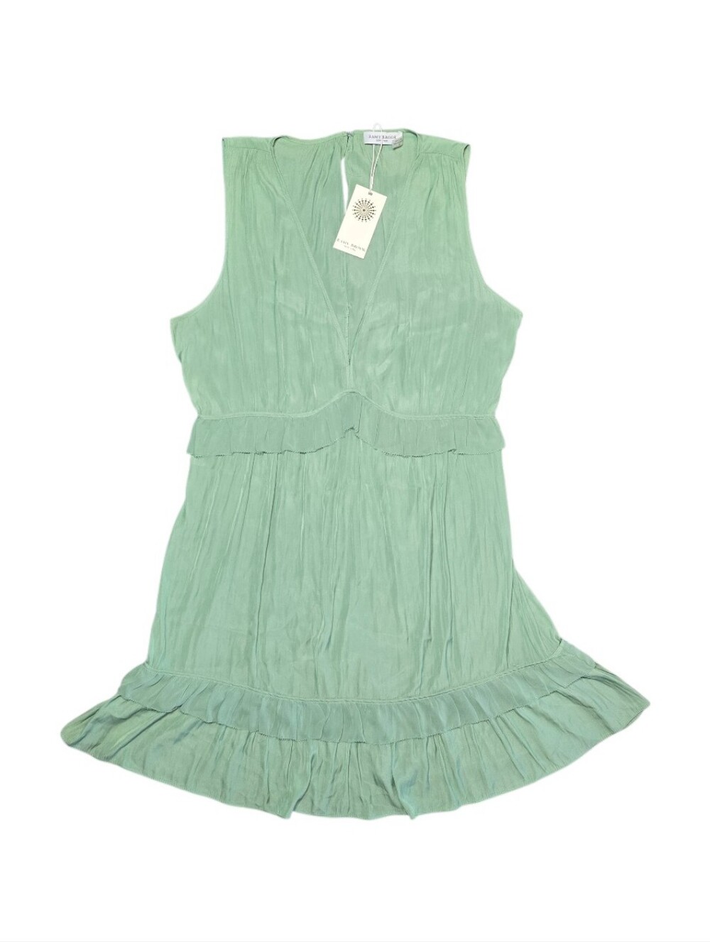 Ramy Brook Merida Ruffle Dress Green Size 10